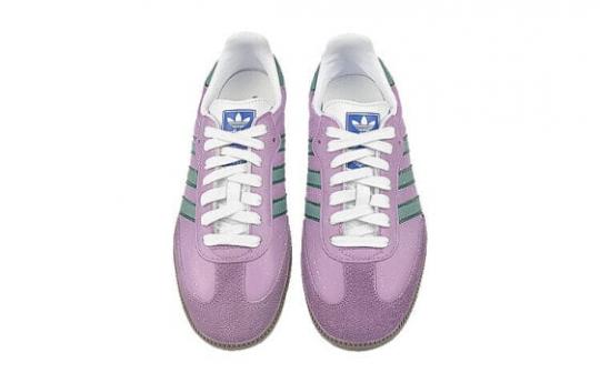 Кроссовки Adidas Originals Samba Skateboard Shoes Unisex Low-Top Pink Green/White B75806