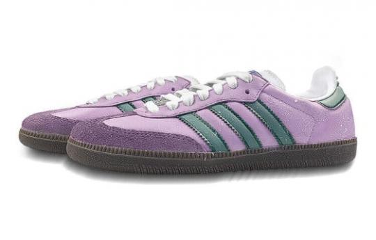 Кроссовки Adidas Originals Samba Skateboard Shoes Unisex Low-Top Pink Green/White B75806