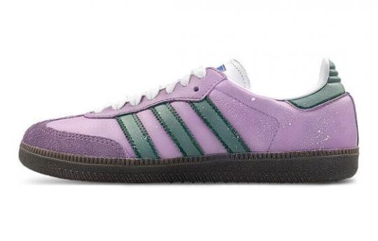 Кроссовки Adidas Originals Samba Skateboard Shoes Unisex Low-Top Pink Green/White B75806