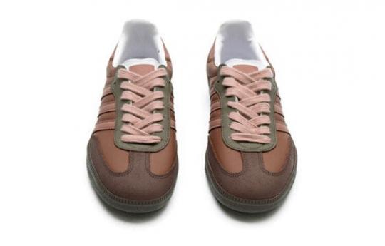 Кроссовки Adidas Originals Samba Skateboard Shoes Unisex Low-Top Pink/Brown IG1025