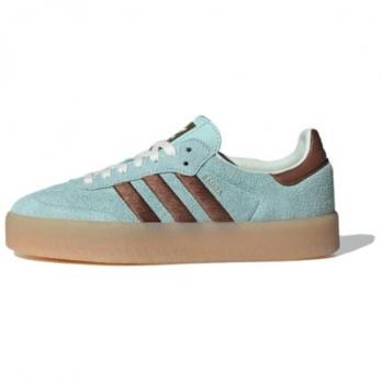 Кроссовки Adidas Originals SAMBAE Skateboard Shoes Women's Low-Top Light Green/Brown JH8835