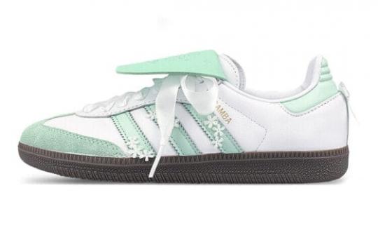 Кроссовки Adidas Originals Samba Skateboard Shoes Unisex Low-Top White/Green B75806