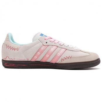 Кроссовки Adidas Originals SAMBA OG Skateboard Shoes Unisex Low-Top Gray Pink ID2047