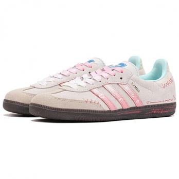 Кроссовки Adidas Originals SAMBA OG Skateboard Shoes Unisex Low-Top Gray Pink ID2047