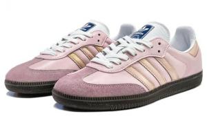 Кроссовки Adidas Originals Samba Skateboard Shoes Unisex Low-Top Pink/Gold B75806