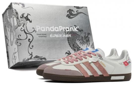 Кроссовки Adidas Originals SAMBA OG Skateboard Shoes Unisex Low-Top White Pink/Brown IE3439