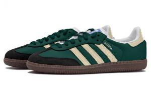 Кроссовки Adidas Originals Samba Skateboard Shoes Unisex Low-Top Beige Green IG1024