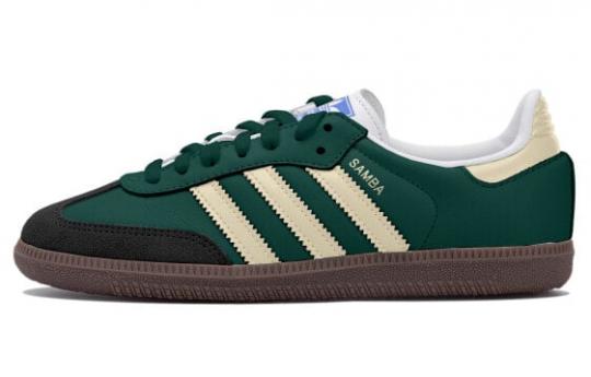 Кроссовки Adidas Originals Samba Skateboard Shoes Unisex Low-Top Beige Green IG1024