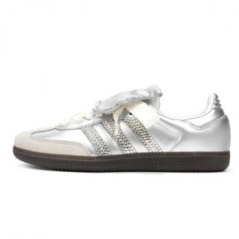 Кроссовки Adidas Originals Samba Skateboard Shoes Women's Low-Top Beige Silver IG1024