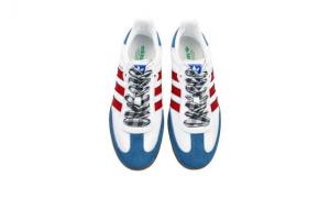 Кроссовки Adidas Originals SAMBA OG Skateboard Shoes Unisex Low-Top White Red/Blue IG1024