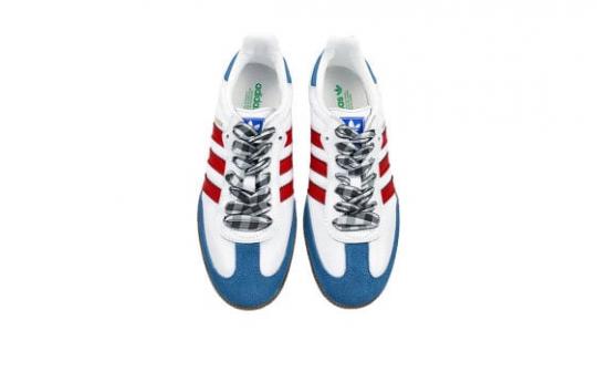 Кроссовки Adidas Originals SAMBA OG Skateboard Shoes Unisex Low-Top White Red/Blue IG1024