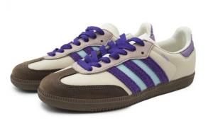 Кроссовки Adidas Originals SAMBA OG Skateboard Shoes Unisex Low-Top Purple/Brown/White ID8349