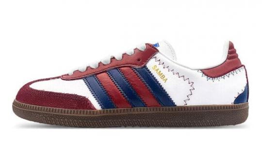 Кроссовки Adidas Originals Samba Skateboard Shoes Unisex Low-Top White Blue/Red B75806