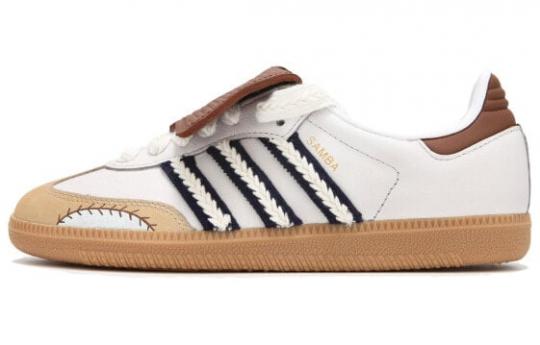 Кроссовки Adidas Originals Samba Skateboard Shoes Women's Low-Top White Brown IG4279