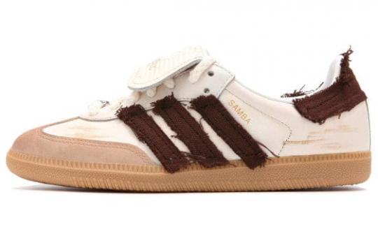 Кроссовки Adidas Originals Samba Skateboard Shoes Unisex Low-Top Beige Brown IG4279