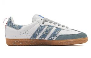 Кроссовки Adidas Originals SAMBA OG Skateboard Shoes Unisex Low-Top White Blue Red IE3437