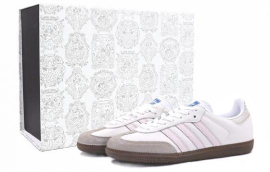 Кроссовки Adidas Originals SAMBA OG Skateboard Shoes Unisex Low-Top Pink/Beige B7580(