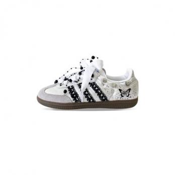 Кроссовки Adidas Originals SAMBA OG Skateboard Shoes Unisex Low-Top Silver Black B75806