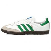 Кроссовки Adidas Originals SAMBA OG Skateboard Shoes Unisex Low-Top White Green Gray IG1024