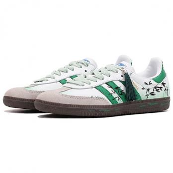 Кроссовки Adidas Originals SAMBA OG Skateboard Shoes Unisex Low-Top White Green Gray IG1024