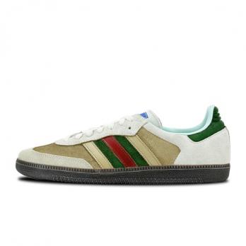 Кроссовки Adidas Originals SAMBA OG Skateboard Shoes Unisex Low-Top Gray Green/Red ID2047